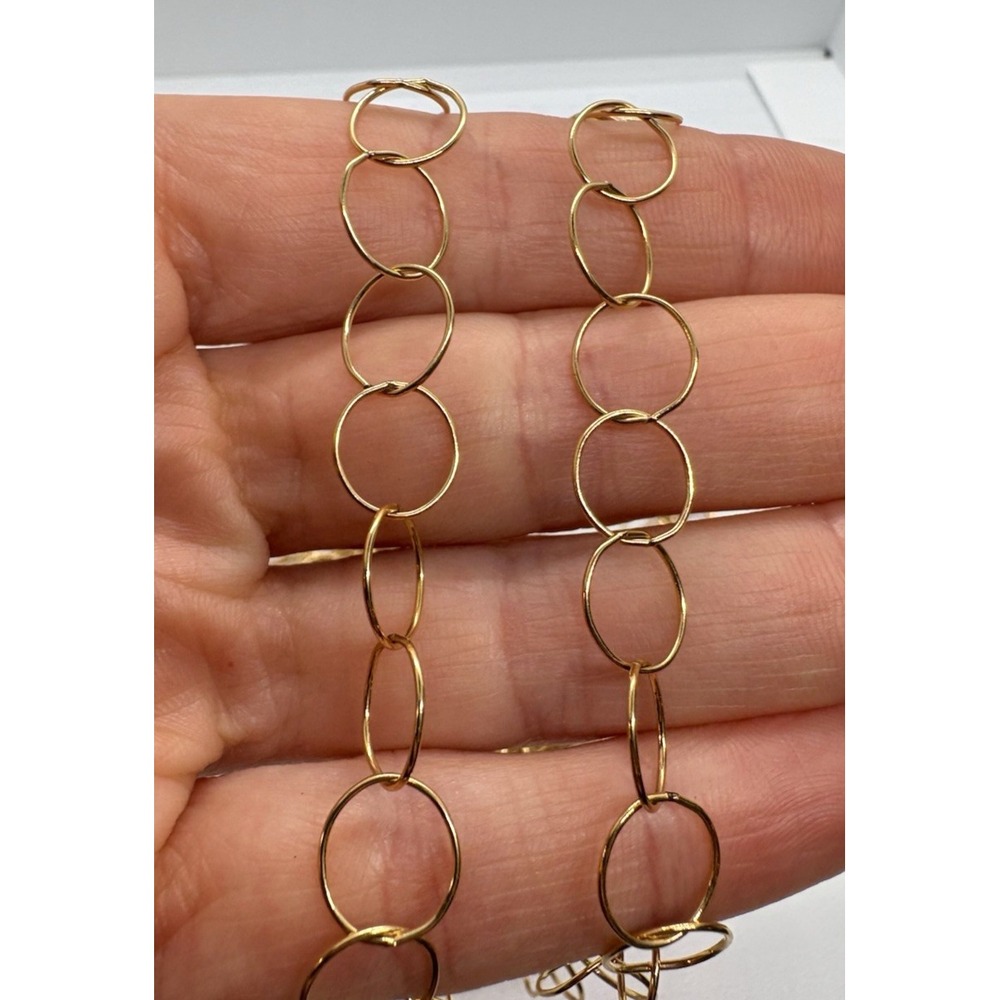 95" Gold-Filled Cable Chain‎ 10mm Oval Links Jewelry Making Supply Bulk 10075F